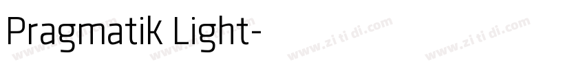 Pragmatik Light字体转换